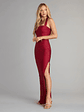Beverly Halter Slit Long Formal Dress - thumbnail 16