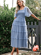 Bexley Tulle Dress | Dusty Blue - thumbnail 1