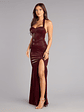 Breanna Faux Leather Corset Formal Dress - thumbnail 5