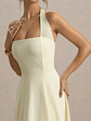 Auburn | Pale Lemon Halter-Neck Midi Dress - thumbnail 3
