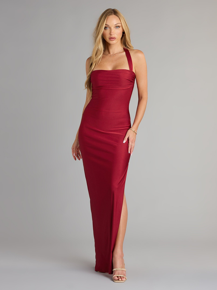 Beverly Halter Slit Long Formal Dress 13