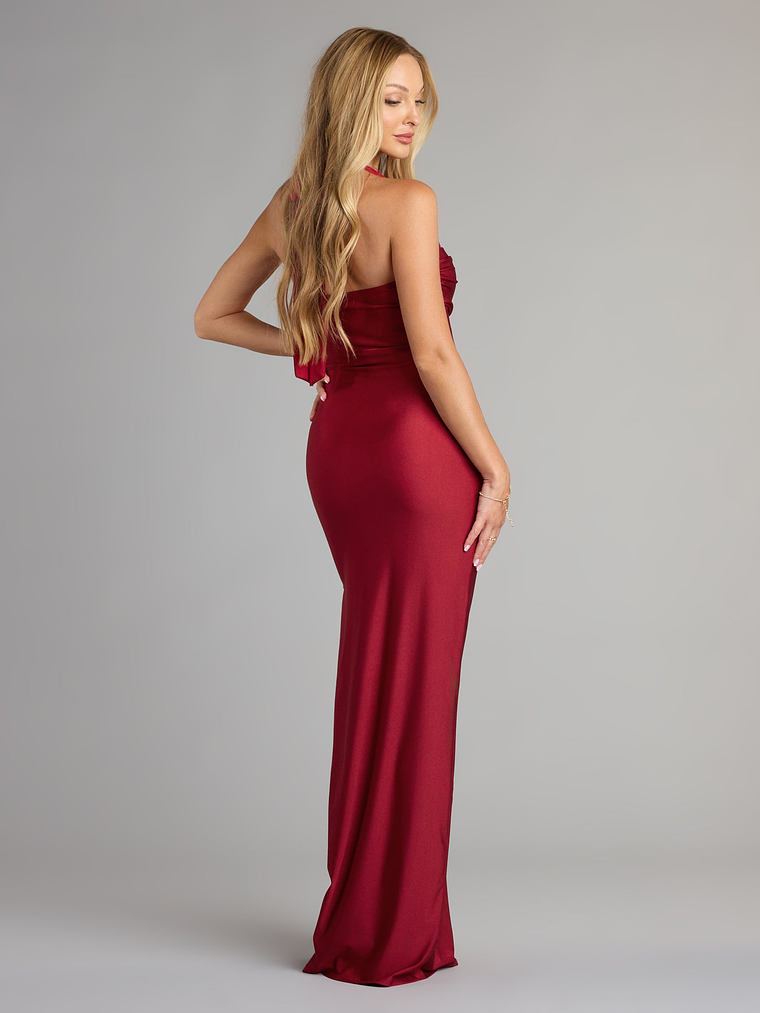 Beverly Halter Slit Long Formal Dress 14