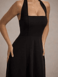 Auburn | Black Halter Skater Midi Dress - thumbnail 4