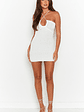 Audelia White Knit Mini Dress - thumbnail 5