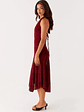 Burnout Midi Dress - Maroon - thumbnail 3