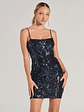 Beverly Lace-Up Bodycon Sequin Party Dress - thumbnail 10