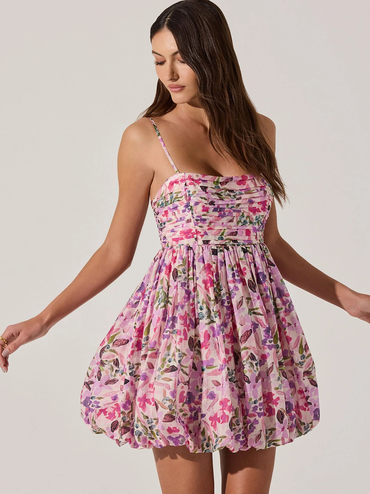 Bubble Floral Mini Dress 7