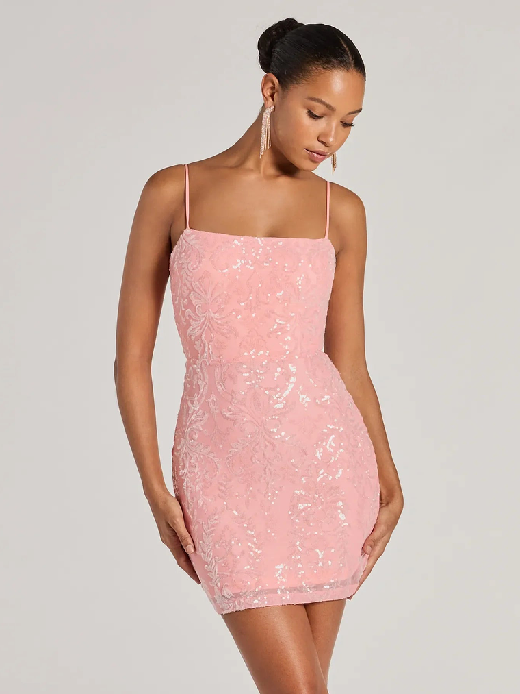 Beverly Lace-Up Bodycon Sequin Party Dress 11