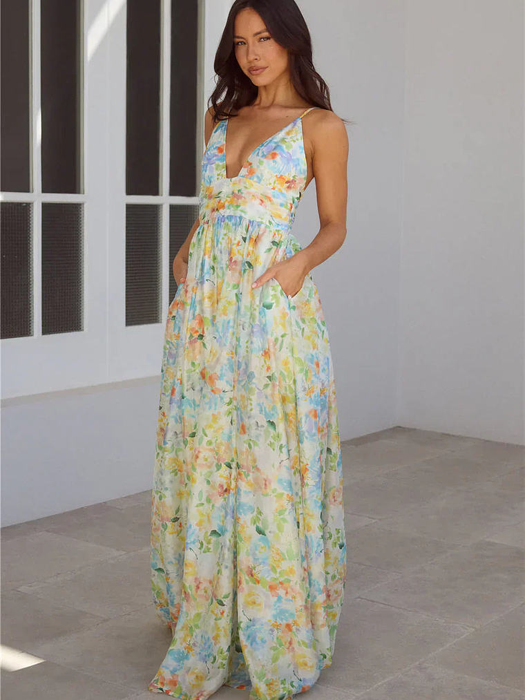 Buttercup Fields Maxi Dress Print 2