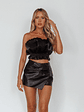 Audra Wrap Look Skort Black - thumbnail 3