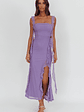 Blushing Ruffle Trim Maxi Dress Lilac - thumbnail 4