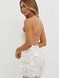 Butterfly Feelings Embellished Mini Dress White - thumbnail 3