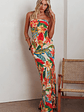 Bird Of Paradise Tied Cowl Back Maxi Dress Botanical - thumbnail 1