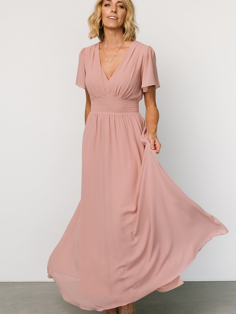 Birdie Maxi Dress | Blush 1