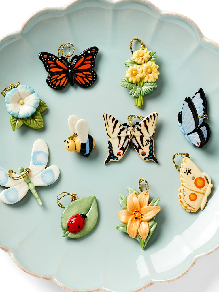 Butterfly Meadow 10-Piece Ornament Set 4