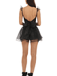 Corset A-line Romper in Black - thumbnail 2