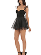 Corset A-line Romper in Black - thumbnail 3
