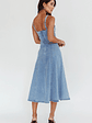 Catch My Drift A-Line Midi Dress Denim Blue - thumbnail 2