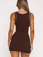 Chill Mode Ribbed Mini Dress Chocolate - thumbnail 4