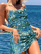 Come And Get It Aqua Sequin Party Mini Dress - thumbnail 1