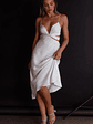 Dance With Me Crossover Bust Midi Dress Ivory - thumbnail 5