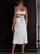 Dance With Me Crossover Bust Midi Dress Ivory - thumbnail 9