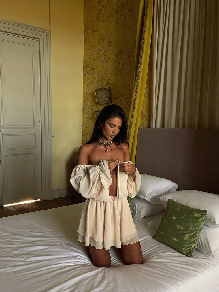 Chlile Mini Dress Cream 5