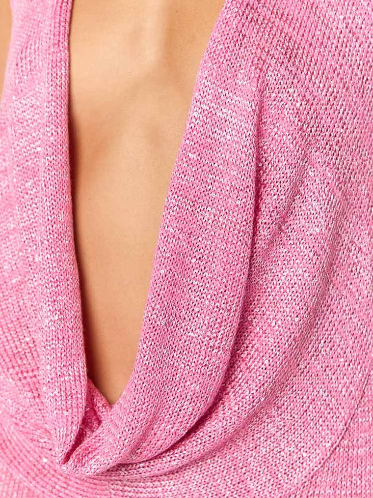 Charl Pink Cowl Neck Mini Dress 6