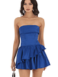 Corset Strapless Dress in Blue - thumbnail 4