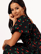 Chlo Puff Sleeve Midi Dress - Cherry Print - thumbnail 5
