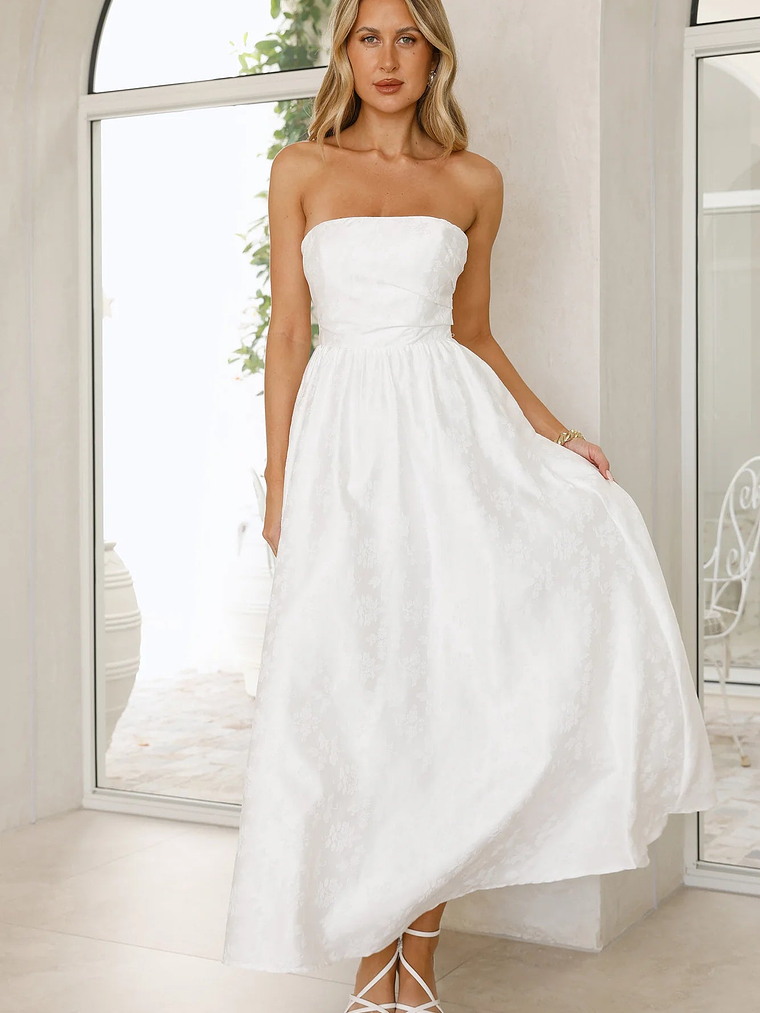 Dancing In Magic Strapless Maxi Dress 12