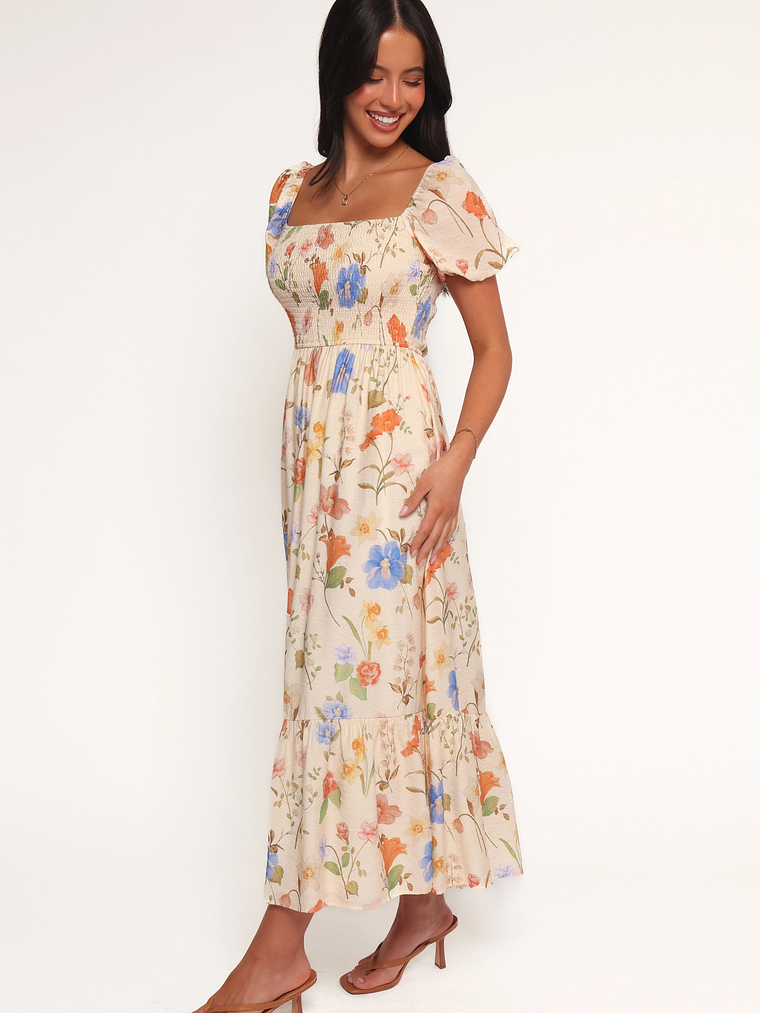 Cecelia Puff Sleeve Maxi Dress - Floral 2