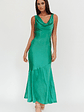 Cecilia Cowl Neck Drape Back Maxi Dress Emerald - thumbnail 1