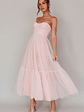 Dancing With Me Sweetheart Tulle Midi Dress Pink - thumbnail 3