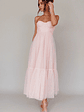 Dancing With Me Sweetheart Tulle Midi Dress Pink - thumbnail 5