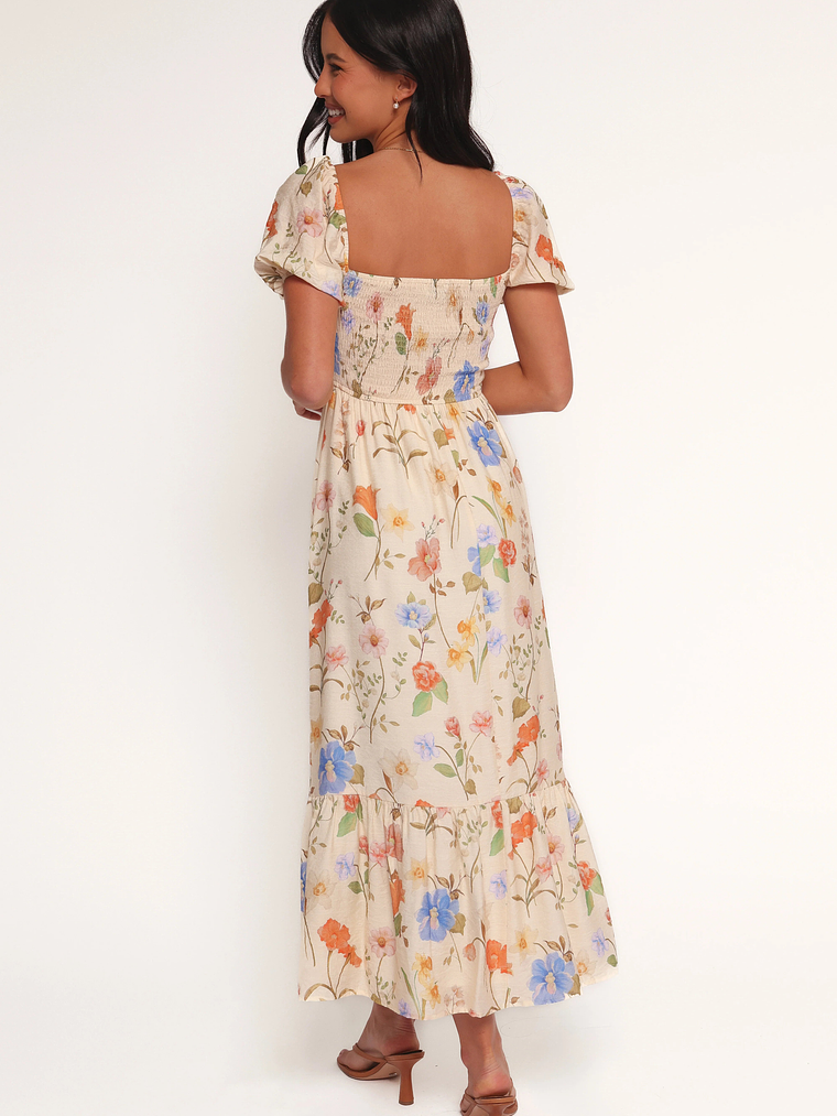 Cecelia Puff Sleeve Maxi Dress - Floral 4