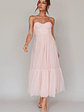 Dancing With Me Sweetheart Tulle Midi Dress Pink - thumbnail 7