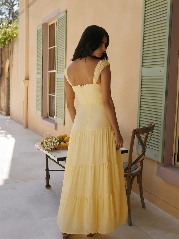 Crystal Waters Maxi Dress Yellow 2