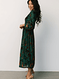 Christine Velvet Embossed Midi Dress | Jade - thumbnail 5