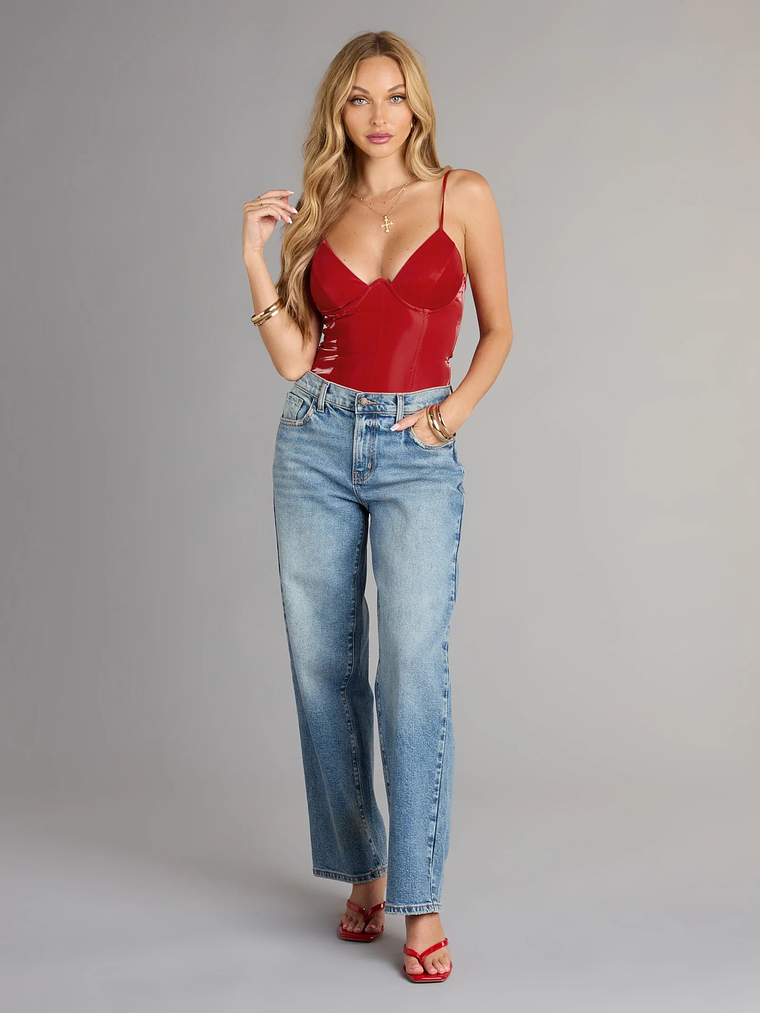 Dangerously Hot Faux Leather Bodysuit 8