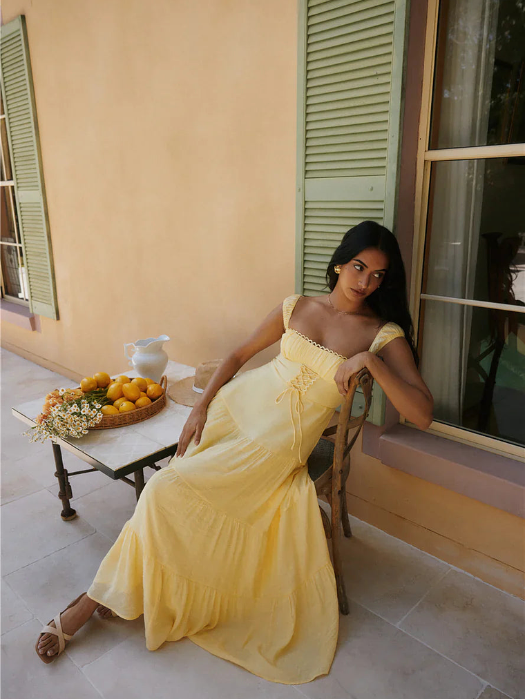 Crystal Waters Maxi Dress Yellow 6