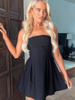 Charlize Strapless Mini Dress - Black - thumbnail 5