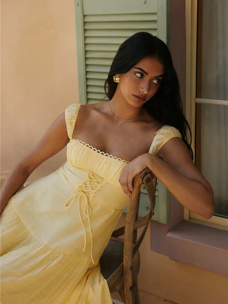 Crystal Waters Maxi Dress Yellow 8