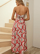 Common Ground Drop Waist Strapless Maxi Dress Floral Cream - thumbnail 3
