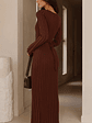 Cyra Long Sleeve Maxi Dress - Chocolate - thumbnail 2