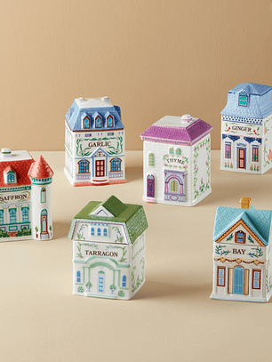 CS Lenox Spice Village 6-Piece Spice Jar Set #4