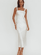 Carmel Shoulder Sash Midi Dress Oyster - thumbnail 2