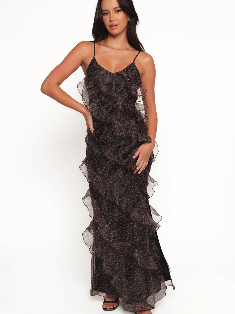Ciao Ruffles Maxi Dress - Black Leopard 3