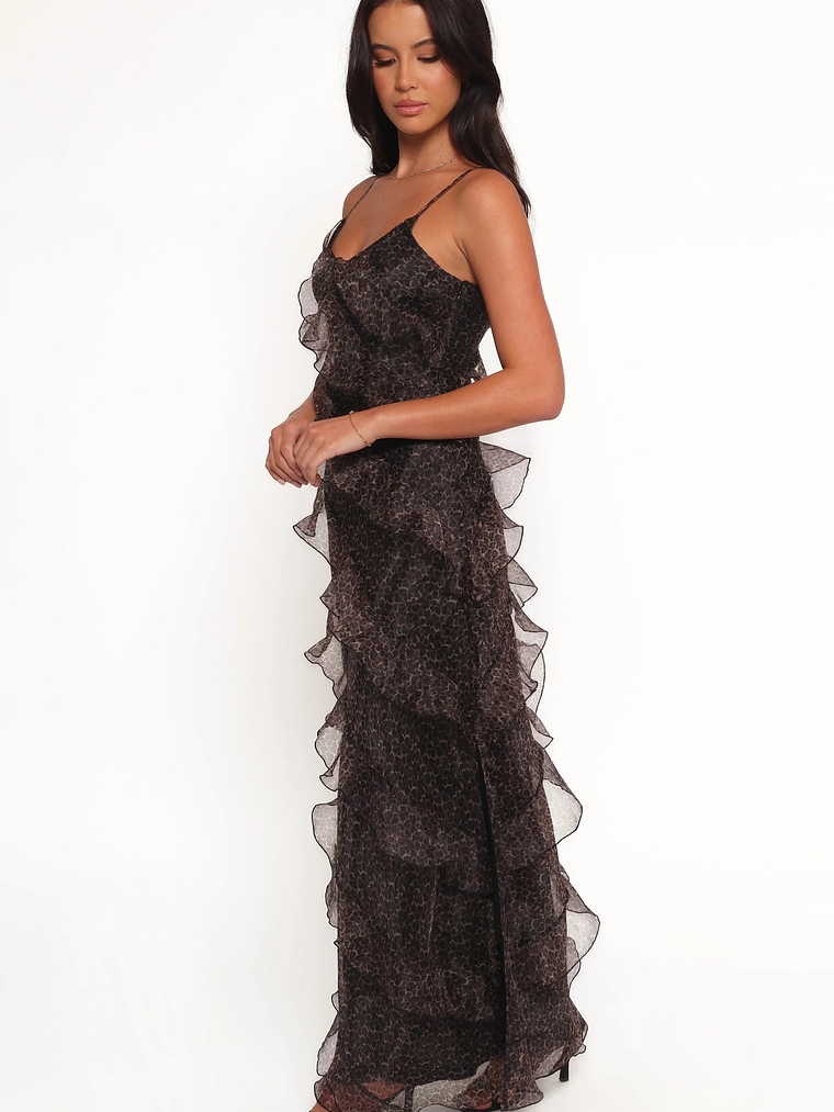 Ciao Ruffles Maxi Dress - Black Leopard 4