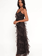 Ciao Ruffles Maxi Dress - Black Leopard - thumbnail 4